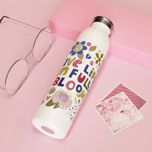 Open image in slideshow, Live Life In Full Bloom Drink Bottle Drink Bottle MindsetMerch 20oz White 
