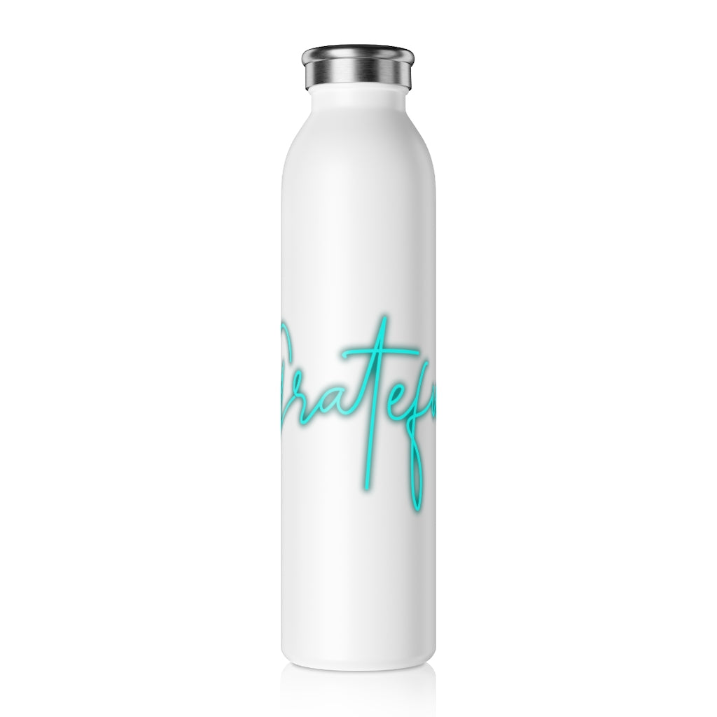 Grateful Drink Bottle Drink Bottle Printify 20oz White 