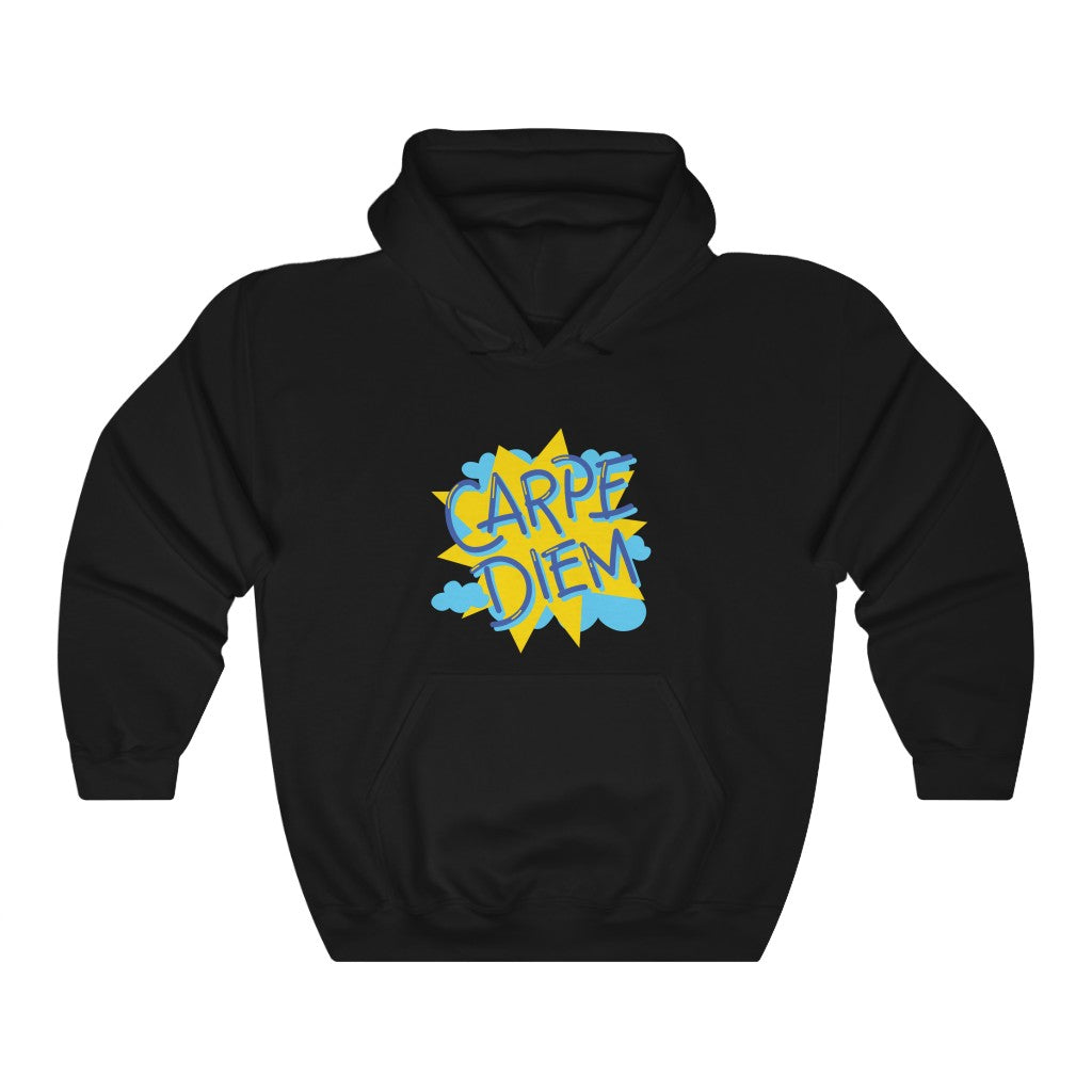 Carpe Diem (seize the day) Motivational Hoodie Hoodie MindsetMerch Black L 