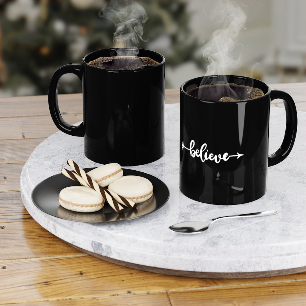 Believe Coffee Mug Mug MindsetMerch 11oz Black 