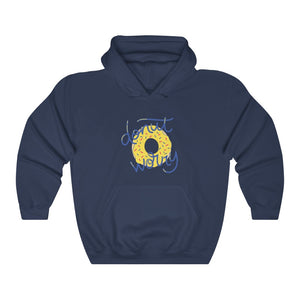 Open image in slideshow, Donut Worry Funny Motivational Hoodie Hoodie MindsetMerch Navy L 
