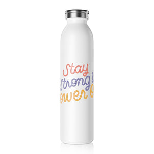 Stay Strong And Power On Drink Bottle Drink Bottle MindsetMerch   