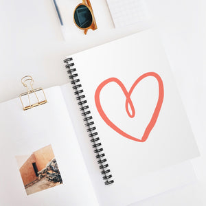 Open image in slideshow, Heart Spiral Notebook Paper products Printify One Size  
