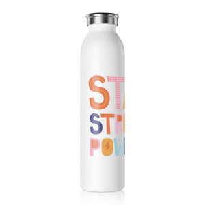 Stay Strong And Power On Drink Bottle Drink Bottle MindsetMerch   