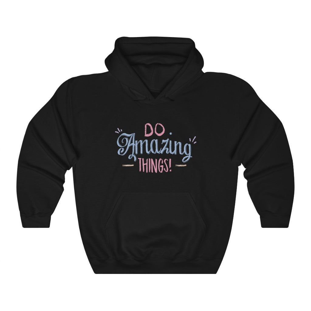 Do Amazing Things Motivational Hoodie Hoodie MindsetMerch Black L 