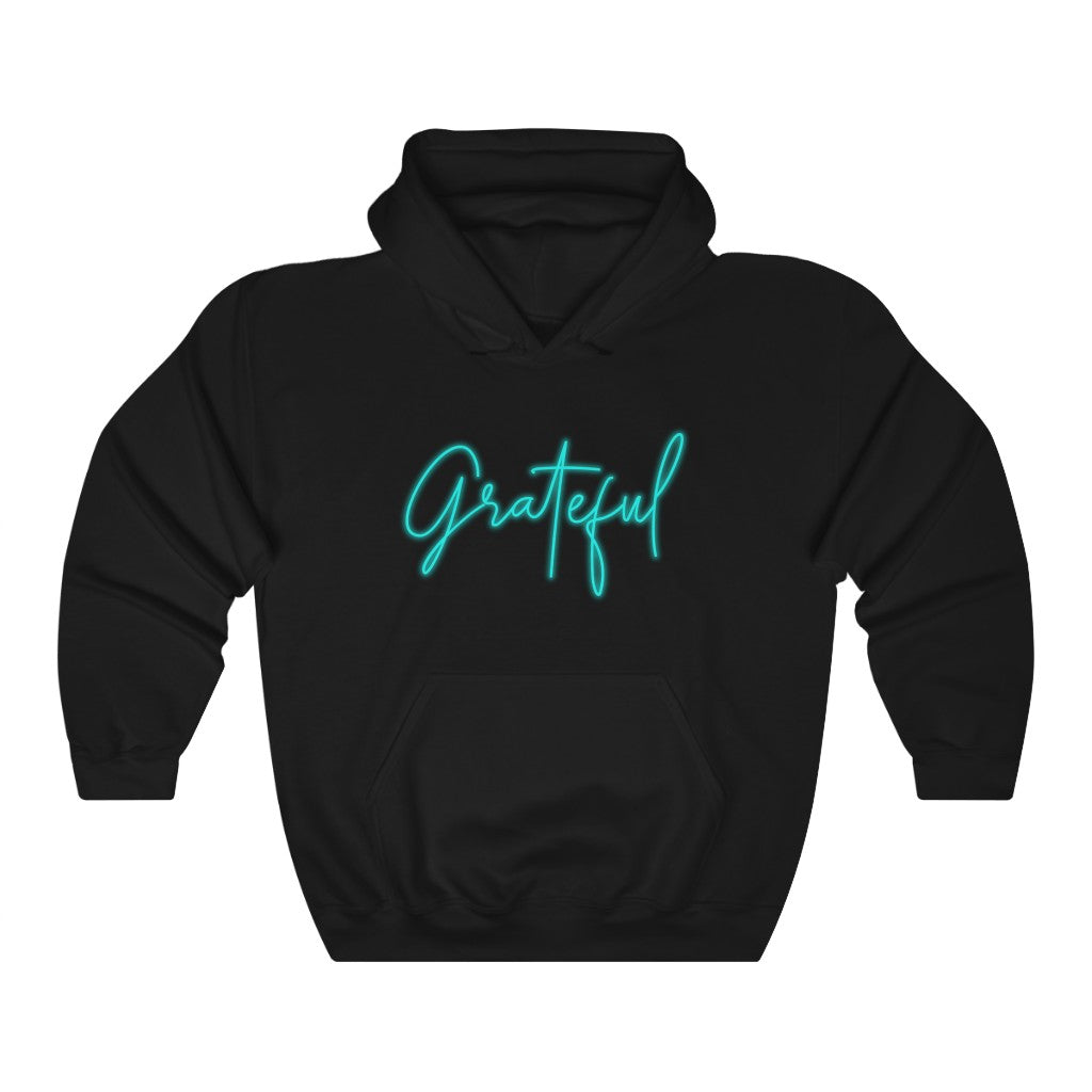 Grateful Motivational Hoodie Hoodie MindsetMerch Black L 