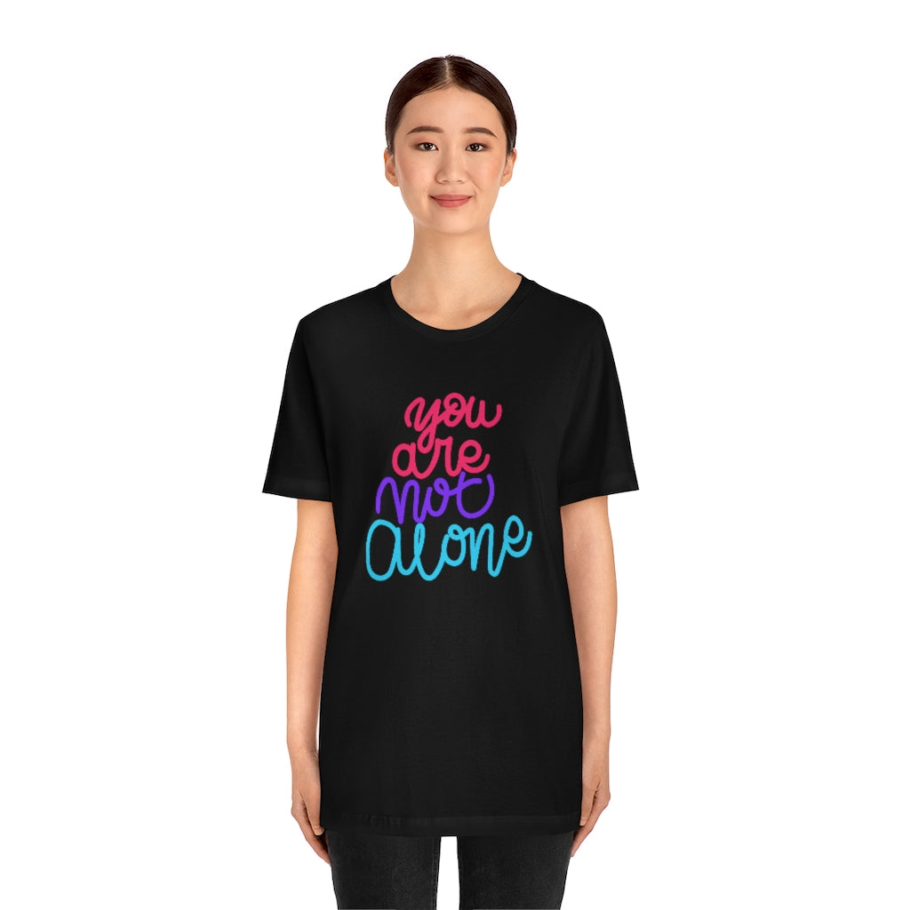 You Are Not Alone Motivational T-Shirt T-Shirt MindsetMerch Black L 