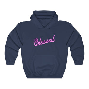 Open image in slideshow, Blessed Motivational Hoodie Hoodie MindsetMerch Navy L 
