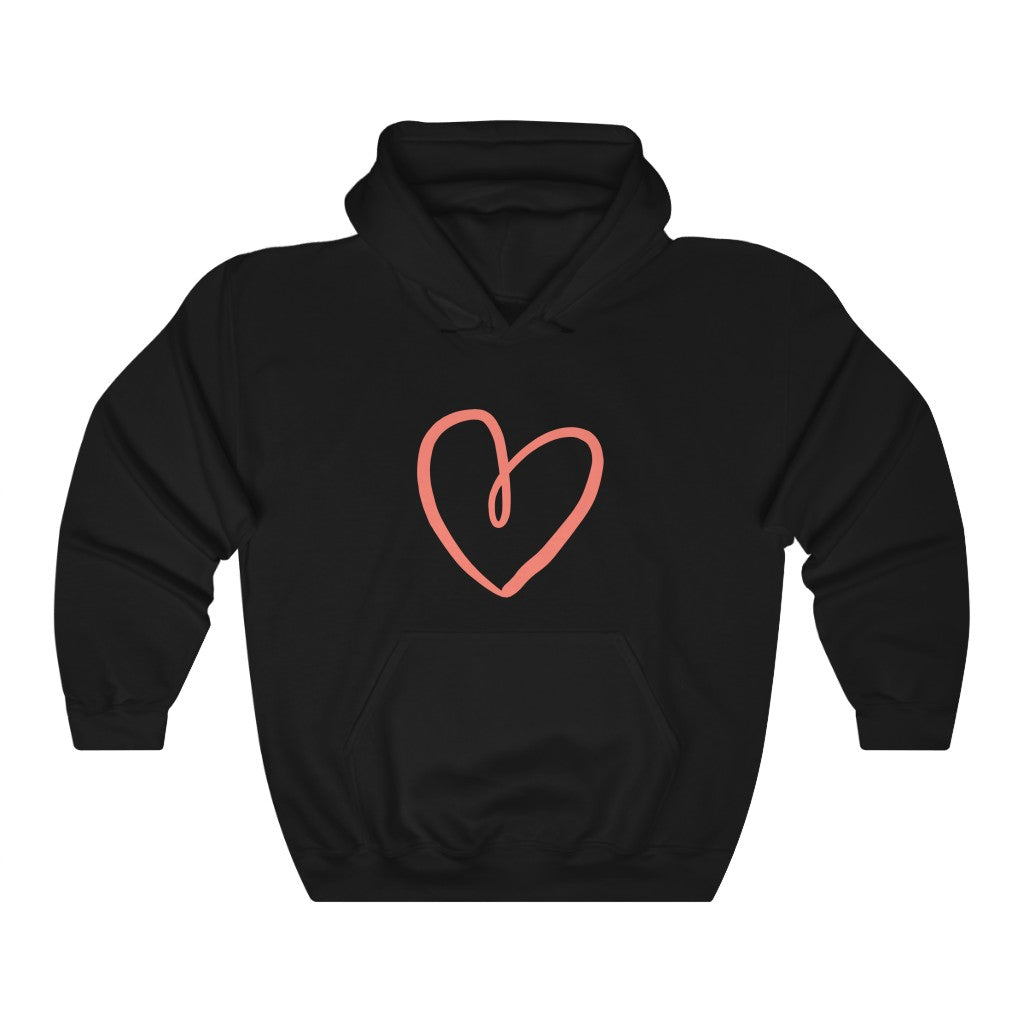 Heart Motivational Hoodie Hoodie MindsetMerch Black L 