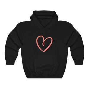 Open image in slideshow, Heart Motivational Hoodie Hoodie MindsetMerch Black L 
