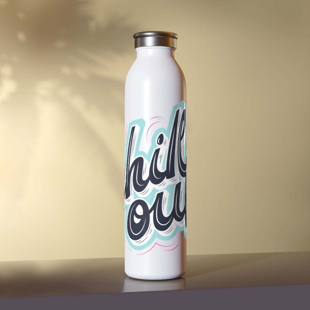 Chill Out Drink Bottle Drink Bottle MindsetMerch 20oz White 