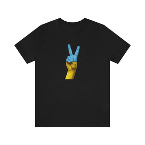 Open image in slideshow, Peace for Ukraine T-Shirt T-Shirt MindsetMerch Black L 
