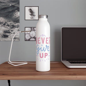 Never Give Up Drink Bottle Drink Bottle MindsetMerch   