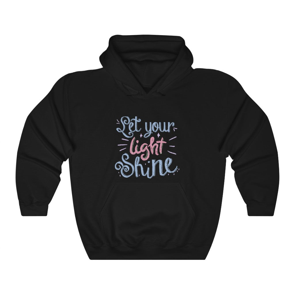 Let Your Light Shine Motivational Hoodie Hoodie MindsetMerch Black L 