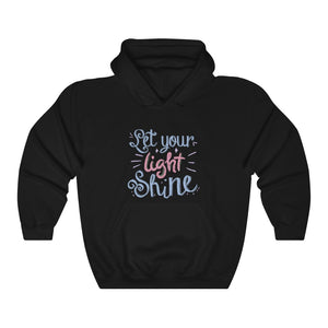 Open image in slideshow, Let Your Light Shine Motivational Hoodie Hoodie MindsetMerch Black L 
