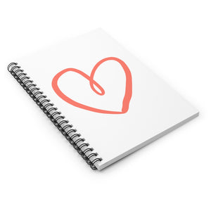 Heart Spiral Notebook Paper products Printify   