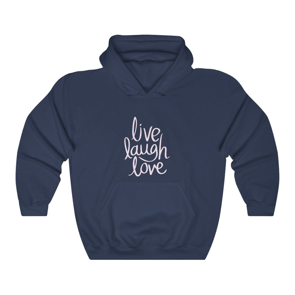 Live Laugh Love Motivational Hoodie Hoodie MindsetMerch Navy L 