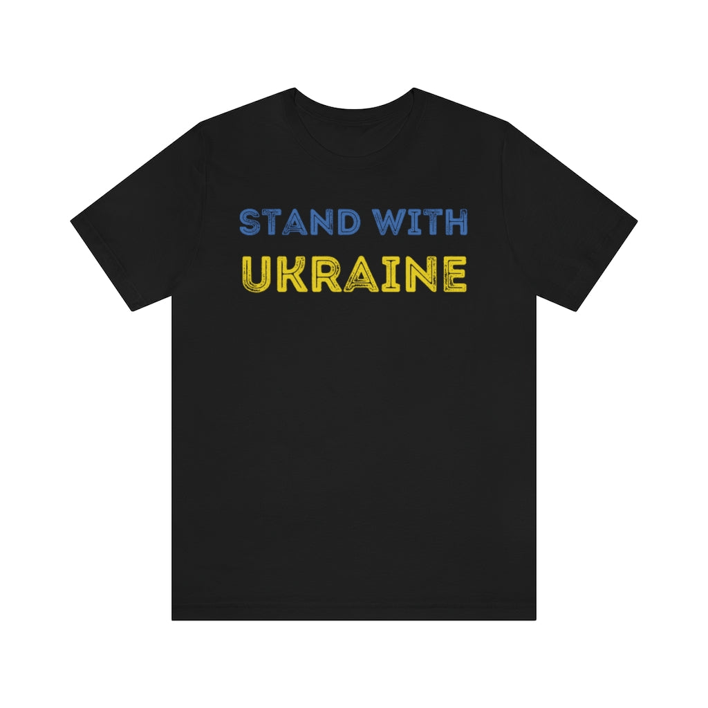 Stand With Ukraine T-Shirt T-Shirt MindsetMerch Black L 