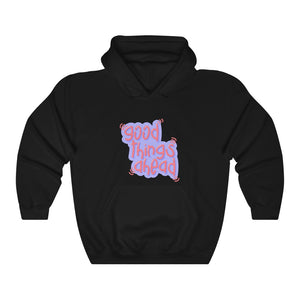 Open image in slideshow, Good Things Ahead Motivational Hoodie Hoodie MindsetMerch Black L 
