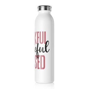 Thankful Grateful Blessed Drink Bottle Drink Bottle MindsetMerch   