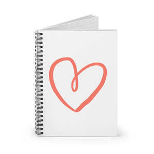 Heart Spiral Notebook Paper products Printify   