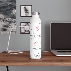 Open image in slideshow, Funky Hearts Drink Bottle Drink Bottle MindsetMerch 20oz White 
