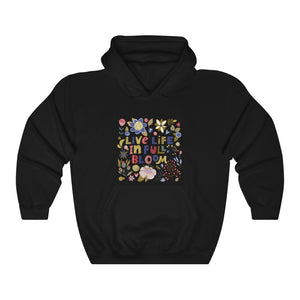 Open image in slideshow, Live Life In Full Bloom Motivational Hoodie Hoodie MindsetMerch Black L 
