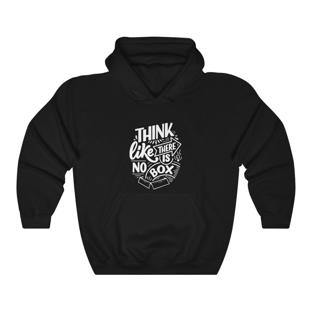 Think Like There Is No Box Motivational Hoodie Hoodie MindsetMerch Black L 