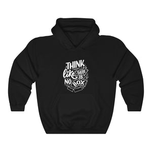 Open image in slideshow, Think Like There Is No Box Motivational Hoodie Hoodie MindsetMerch Black L 
