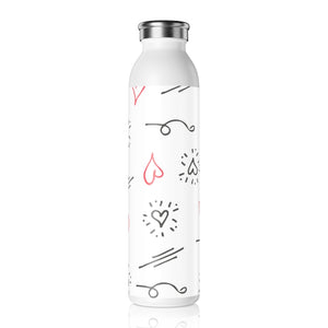 Funky Hearts Drink Bottle Drink Bottle MindsetMerch   