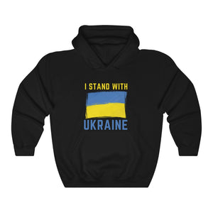 Open image in slideshow, I Stand With Ukraine Hoodie | Unisex - Men &amp; Women&#39;s Hoodie Hoodie MindsetMerch Black L 
