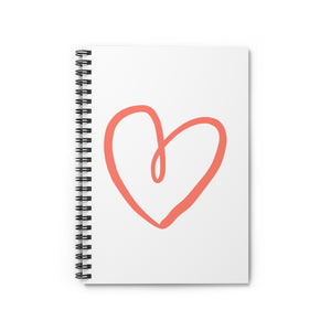 Heart Spiral Notebook Paper products Printify   