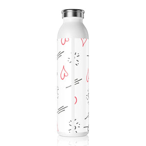 Funky Hearts Drink Bottle Drink Bottle MindsetMerch   