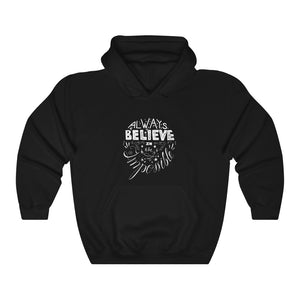 Open image in slideshow, Always Believe In The Impossible Motivational Hoodie Hoodie MindsetMerch Black L 
