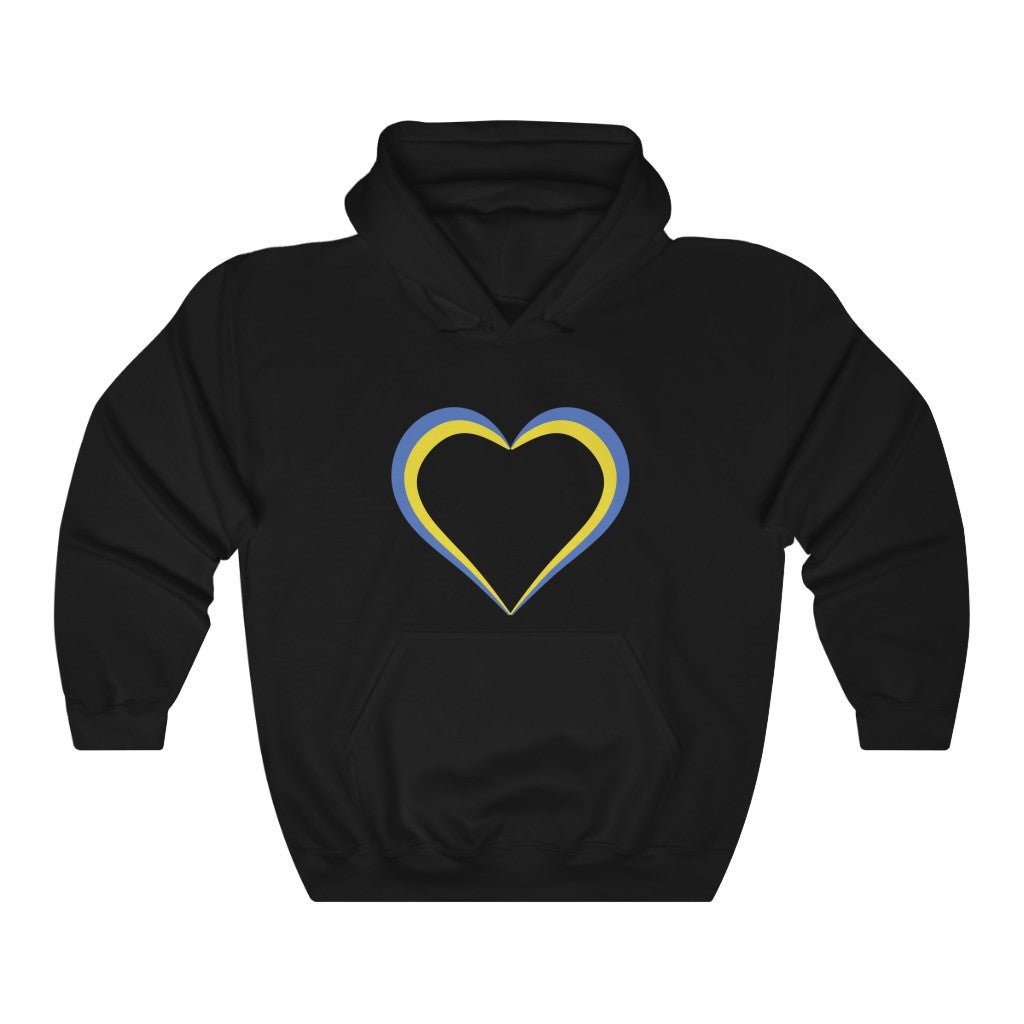 Ukraine Heart Hoodie | Unisex - Men & Women's Hoodie Hoodie MindsetMerch Black L 