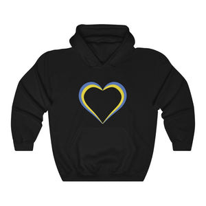 Open image in slideshow, Ukraine Heart Hoodie | Unisex - Men &amp; Women&#39;s Hoodie Hoodie MindsetMerch Black L 
