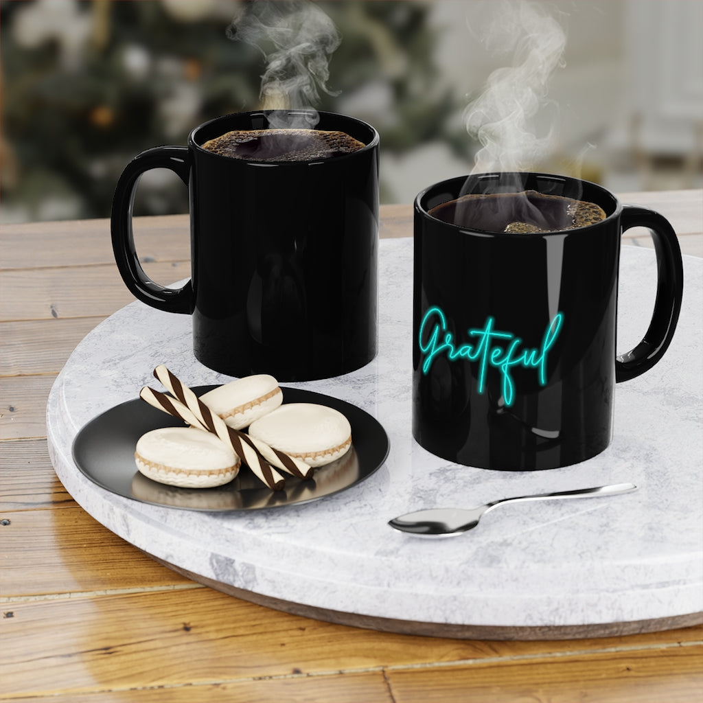 Grateful Coffee Mug Mug MindsetMerch 11oz Black 