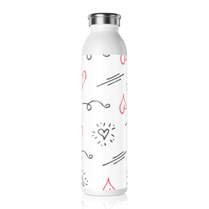 Funky Hearts Drink Bottle Drink Bottle MindsetMerch   