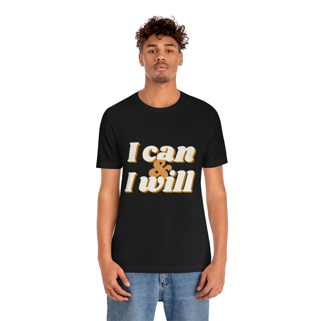 I Can And I Will Motivation T-Shirt T-Shirt MindsetMerch Black L 