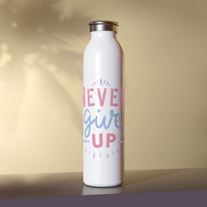 Never Give Up Drink Bottle Drink Bottle MindsetMerch   