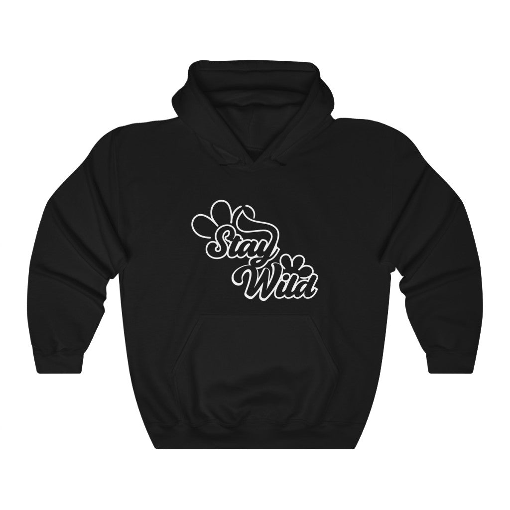 Stay Wild Motivational Hoodie Hoodie MindsetMerch Black L 