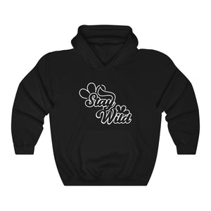 Open image in slideshow, Stay Wild Motivational Hoodie Hoodie MindsetMerch Black L 
