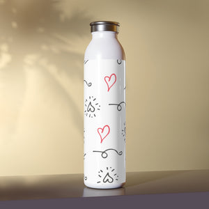 Funky Hearts Drink Bottle Drink Bottle MindsetMerch   